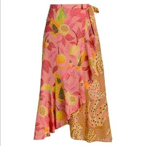 FARM Rio Dual Print Wrap Midi Skirt